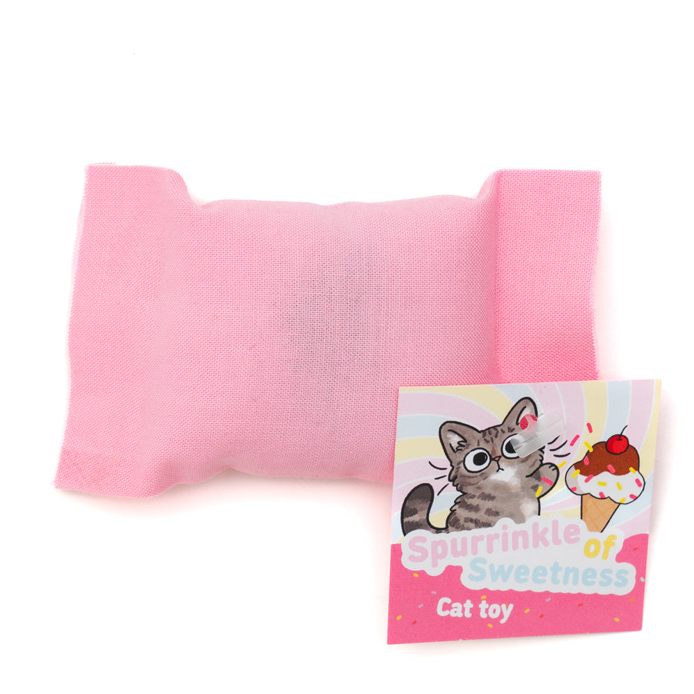 pink plush catnip pilllow