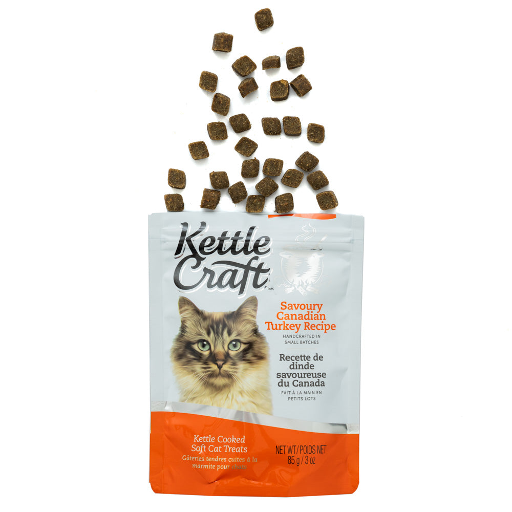 bag of kettle craft turkey cat treats 