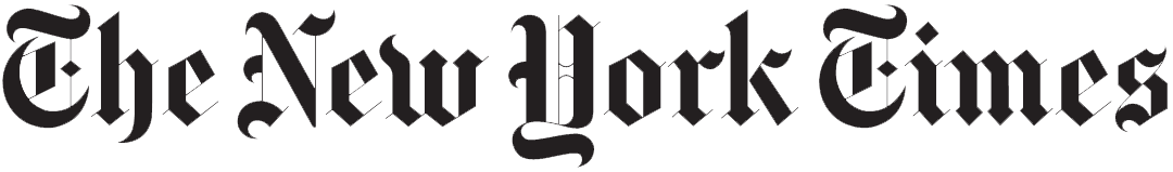 the new york times logo in black 