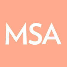 The my subscription addiction logo in light orange and white 